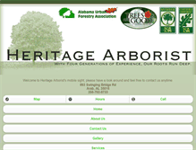 Tablet Screenshot of heritagearborist.com